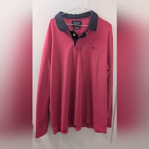 Eden Parlk Men's Pink Long Sleeve Polo Shirt